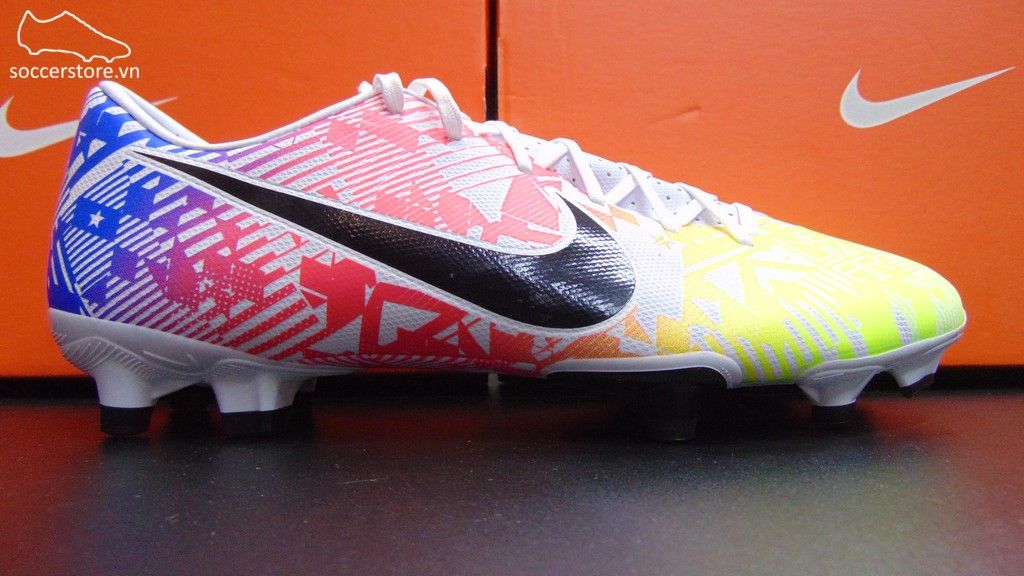 Nike Mercurial Vapor XIII Academy Neymar FG Jogo Prismatico- White/ Black/ Racer Blue/ Volt AT7960-104