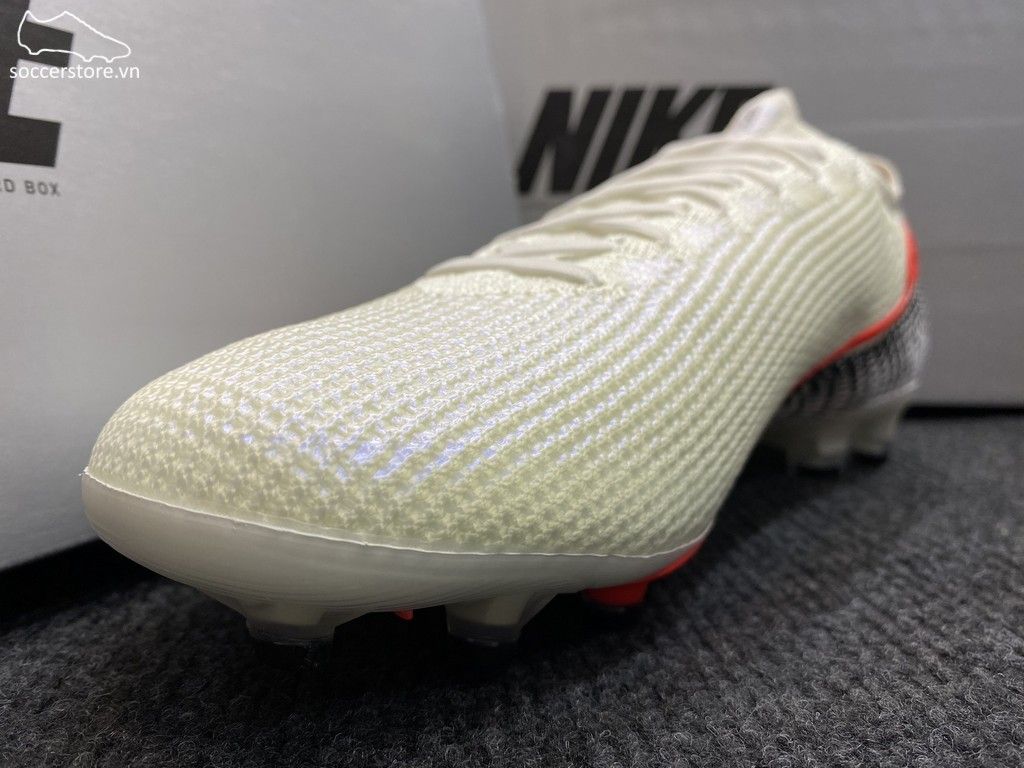 Nike Mercurial Vapor XIII AG Pro- White/ Laser Crimson/ Black AT7895-160