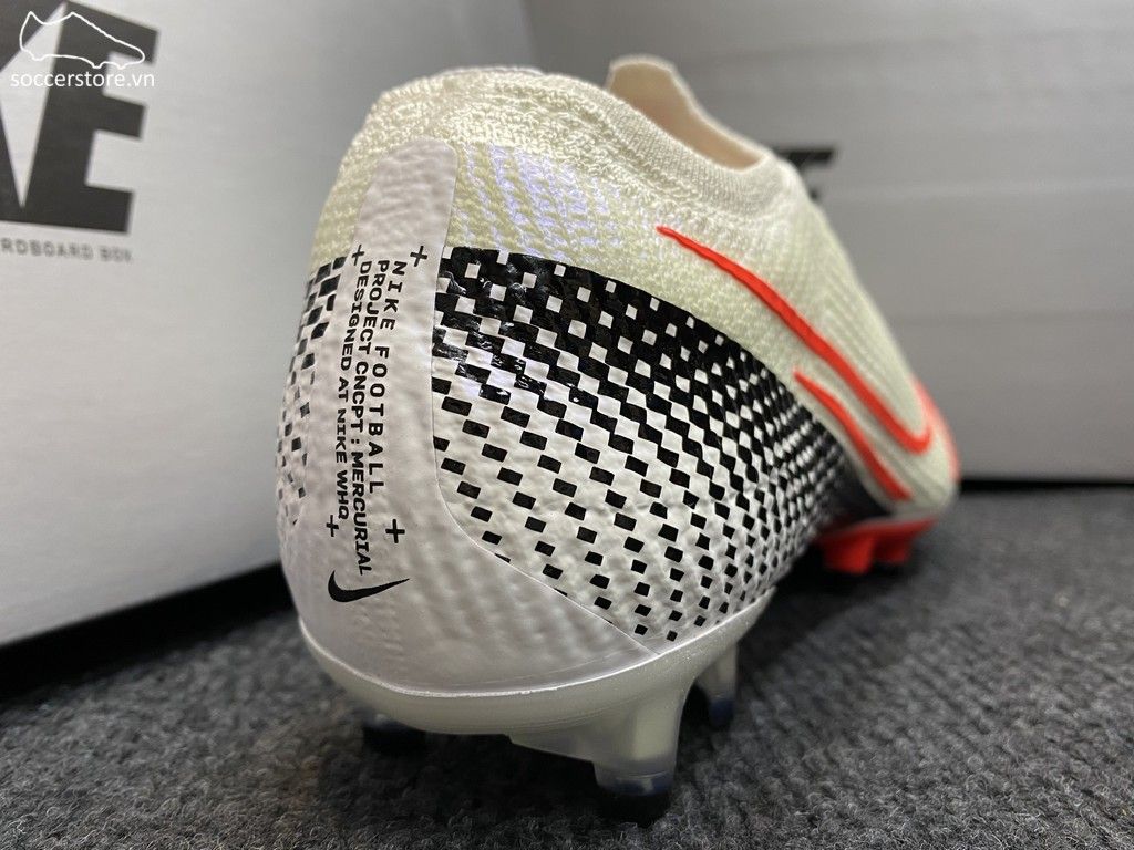 Nike Mercurial Vapor XIII AG Pro- White/ Laser Crimson/ Black AT7895-160