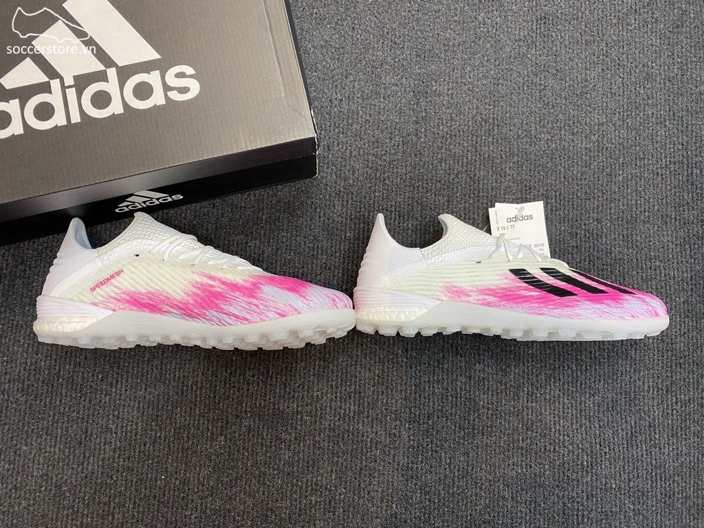 Adidas X 19.1 TF Uniforia - White/ Core Black/ Shock Pink EG7135