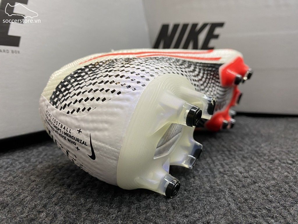 Nike Mercurial Vapor XIII AG Pro- White/ Laser Crimson/ Black AT7895-160