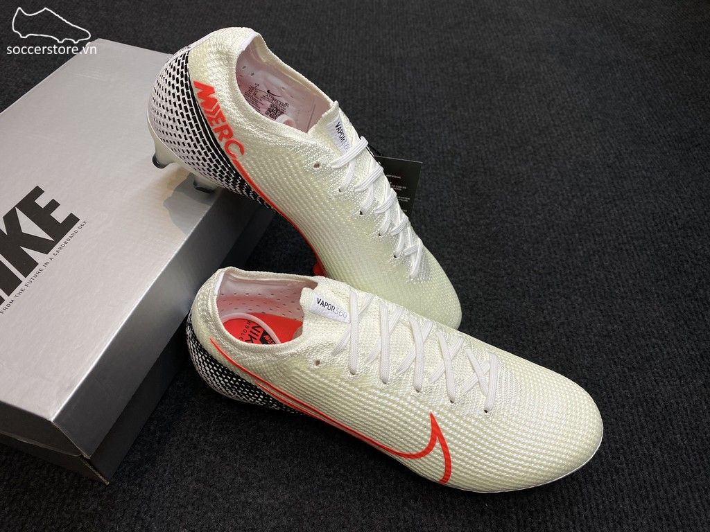 Nike Mercurial Vapor XIII AG Pro- White/ Laser Crimson/ Black AT7895-160