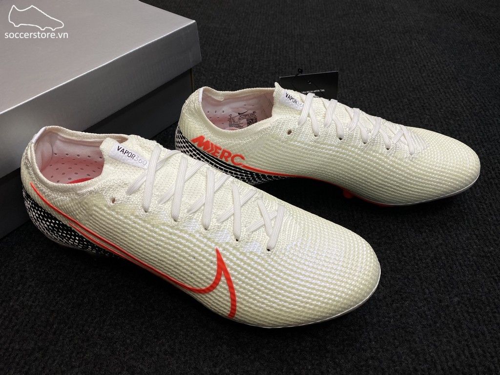 Nike Mercurial Vapor XIII AG Pro- White/ Laser Crimson/ Black AT7895-160