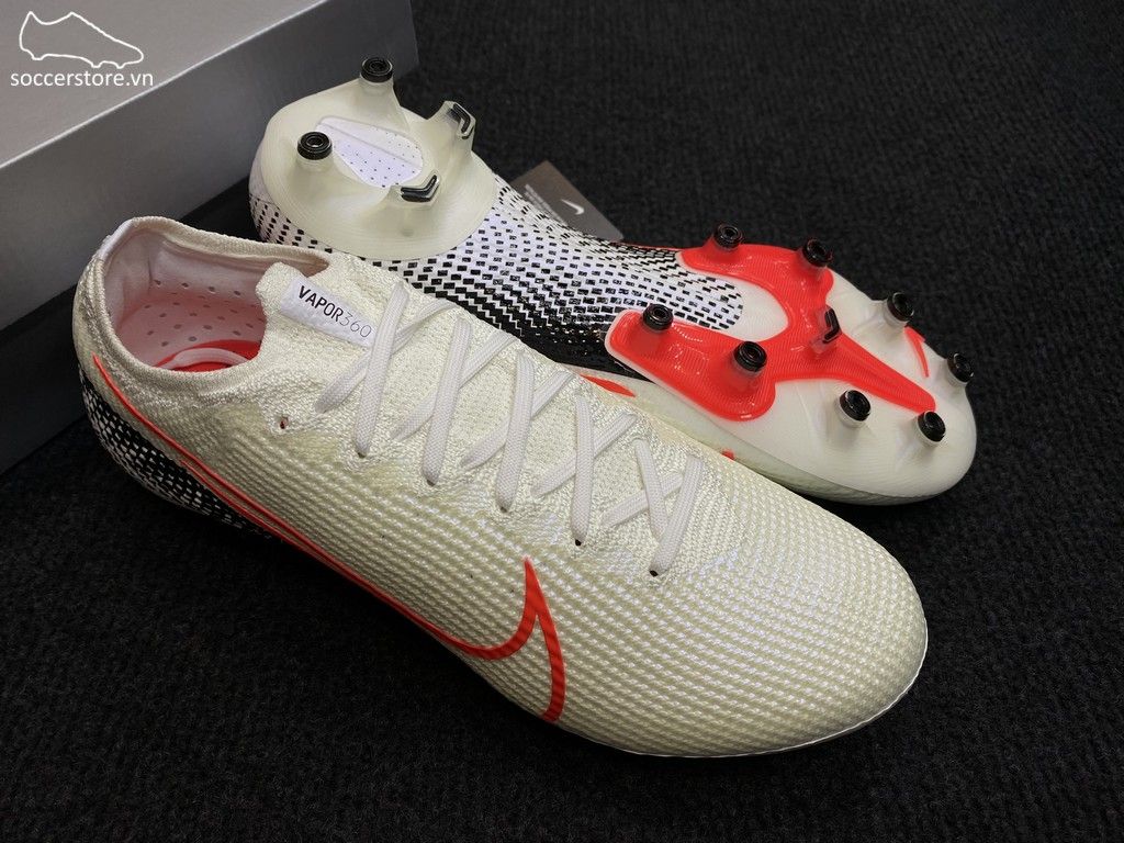 Nike Mercurial Vapor XIII AG Pro- White/ Laser Crimson/ Black AT7895-160