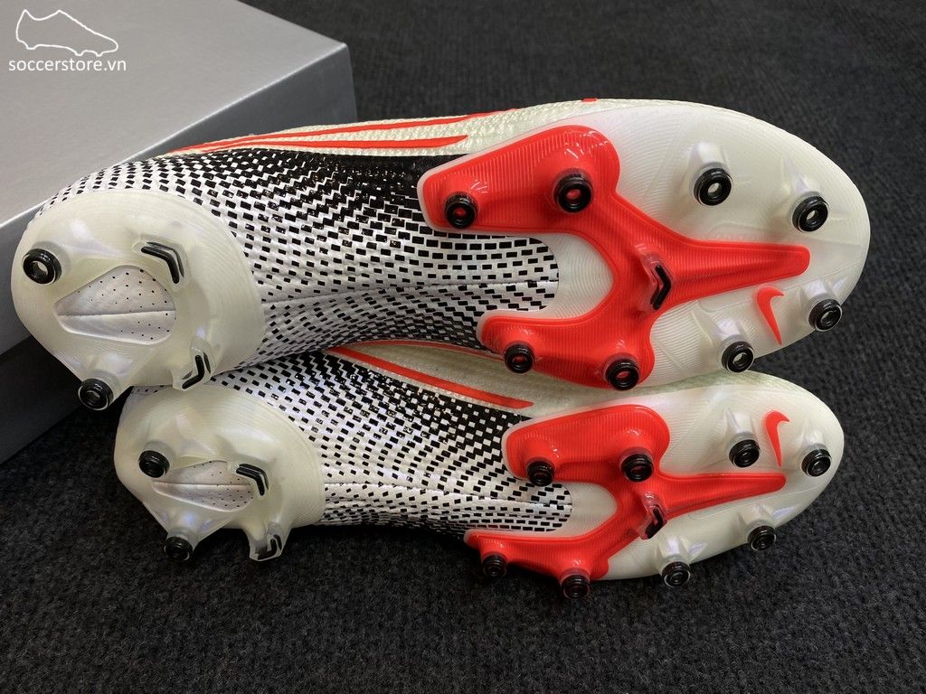 Nike Mercurial Vapor XIII AG Pro- White/ Laser Crimson/ Black AT7895-160