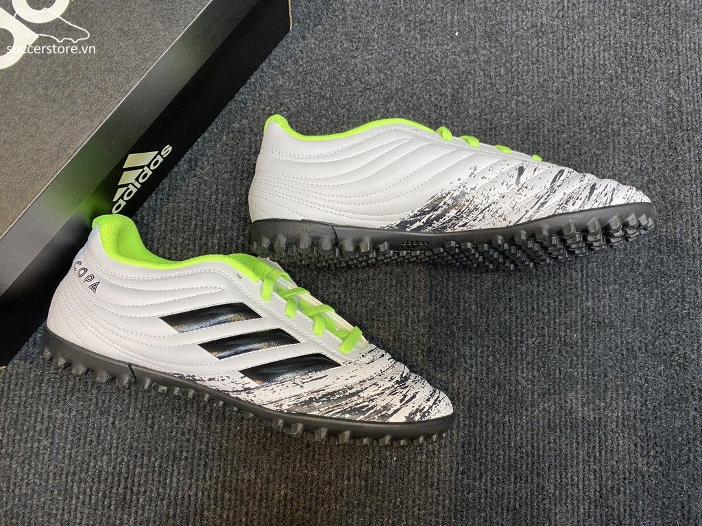 Adidas Copa 20.4 TF Uniforia- White/ Core Black/ Signal Green G28520