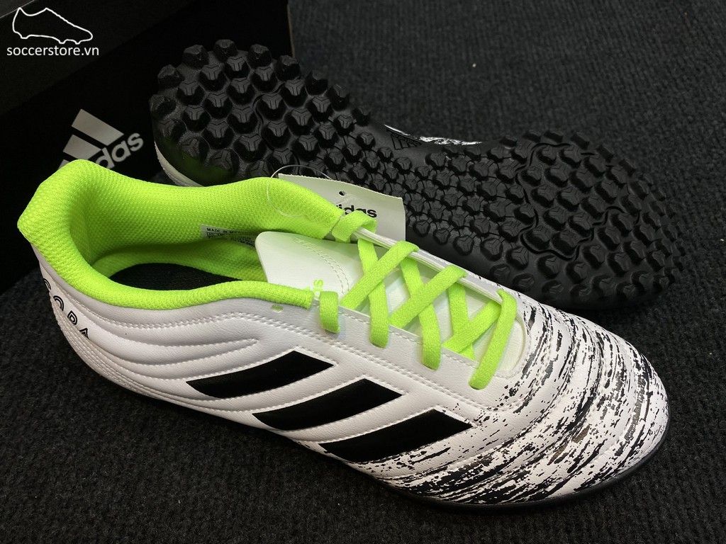 Adidas Copa 20.4 TF Uniforia- White/ Core Black/ Signal Green G28520