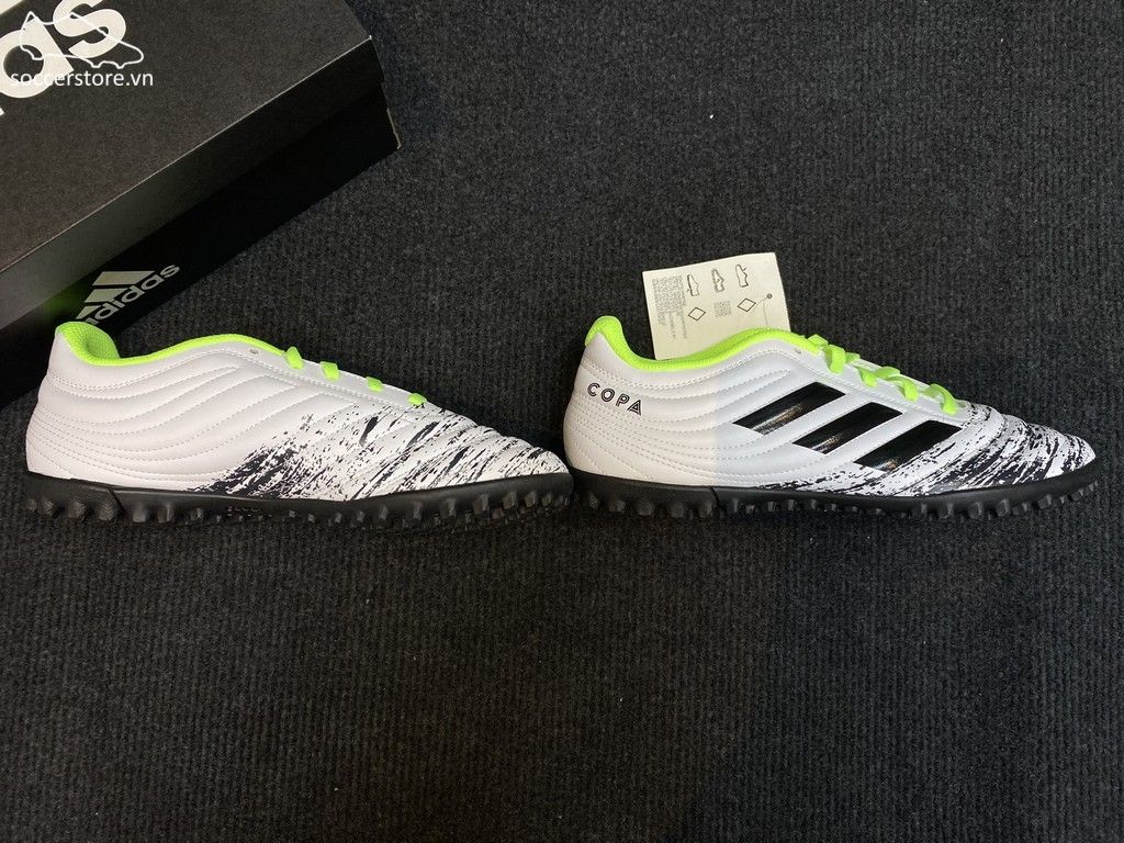 Adidas Copa 20.4 TF Uniforia- White/ Core Black/ Signal Green G28520