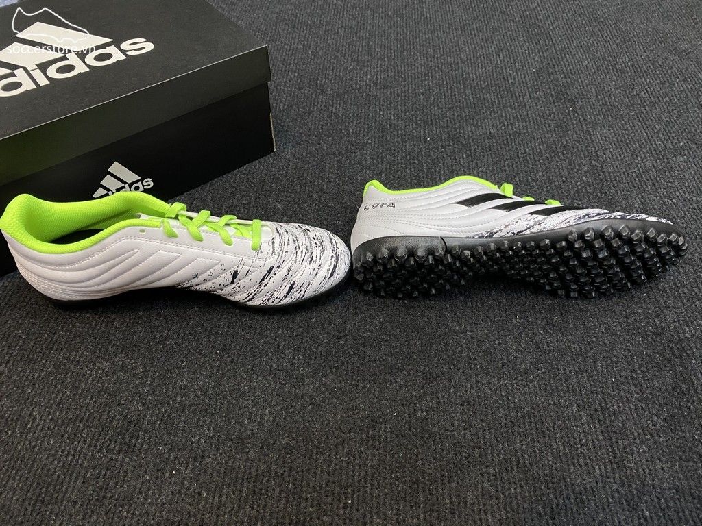 Adidas Copa 20.4 TF Uniforia- White/ Core Black/ Signal Green G28520