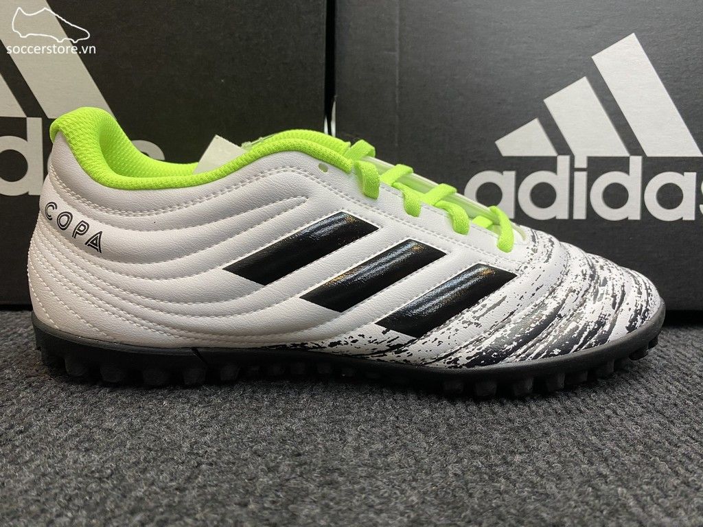 Adidas Copa 20.4 TF Uniforia- White/ Core Black/ Signal Green G28520