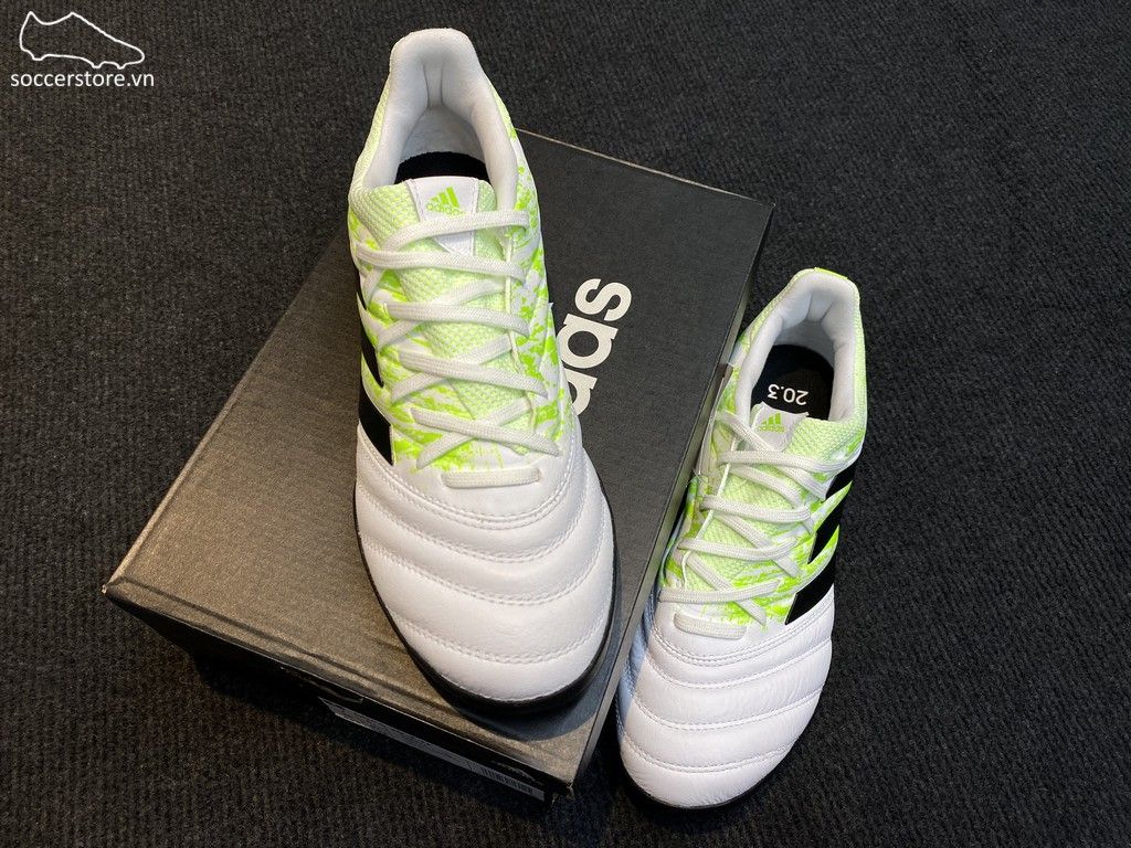 Adidas Copa 20.3 TF Uniforia- White/ Core Black/ Singal Green G28533
