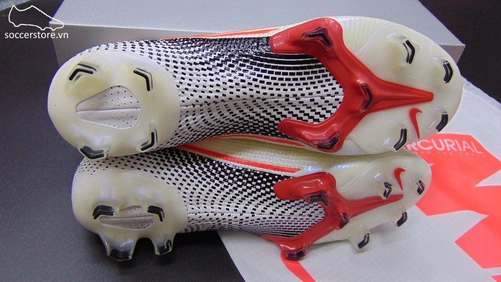 Nike Mercurial Vapor XIII Elite FG- White/ Laser Crimson/ Black AQ4176-160