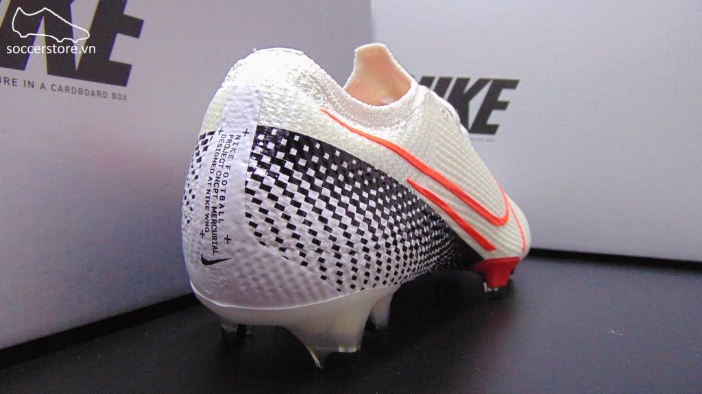 Nike Mercurial Vapor XIII Elite FG- White/ Laser Crimson/ Black AQ4176-160