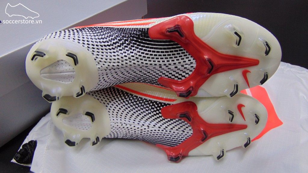 Nike Mercurial Vapor XIII Elite FG- White/ Laser Crimson/ Black AQ4176-160