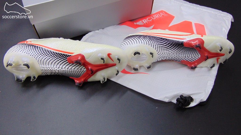 Nike Mercurial Vapor XIII Elite FG- White/ Laser Crimson/ Black AQ4176-160
