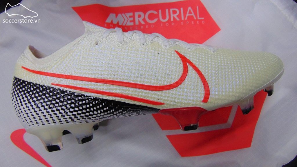 Nike Mercurial Vapor XIII Elite FG- White/ Laser Crimson/ Black AQ4176-160