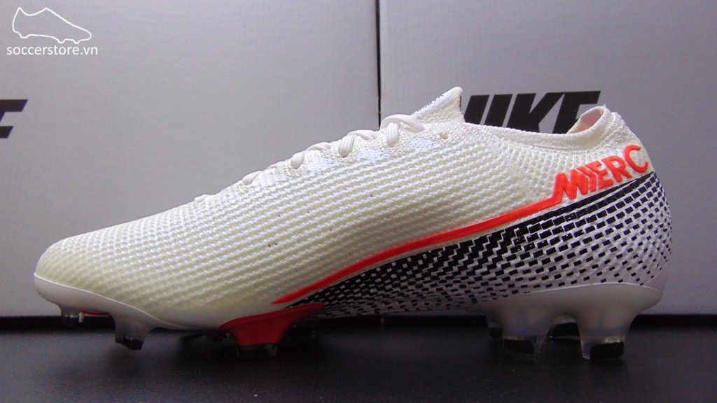 Nike Mercurial Vapor XIII Elite FG- White/ Laser Crimson/ Black AQ4176-160
