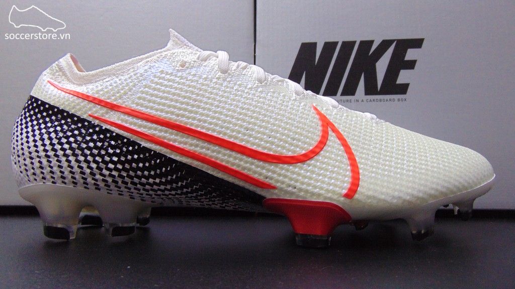 Nike Mercurial Vapor XIII Elite FG- White/ Laser Crimson/ Black AQ4176-160