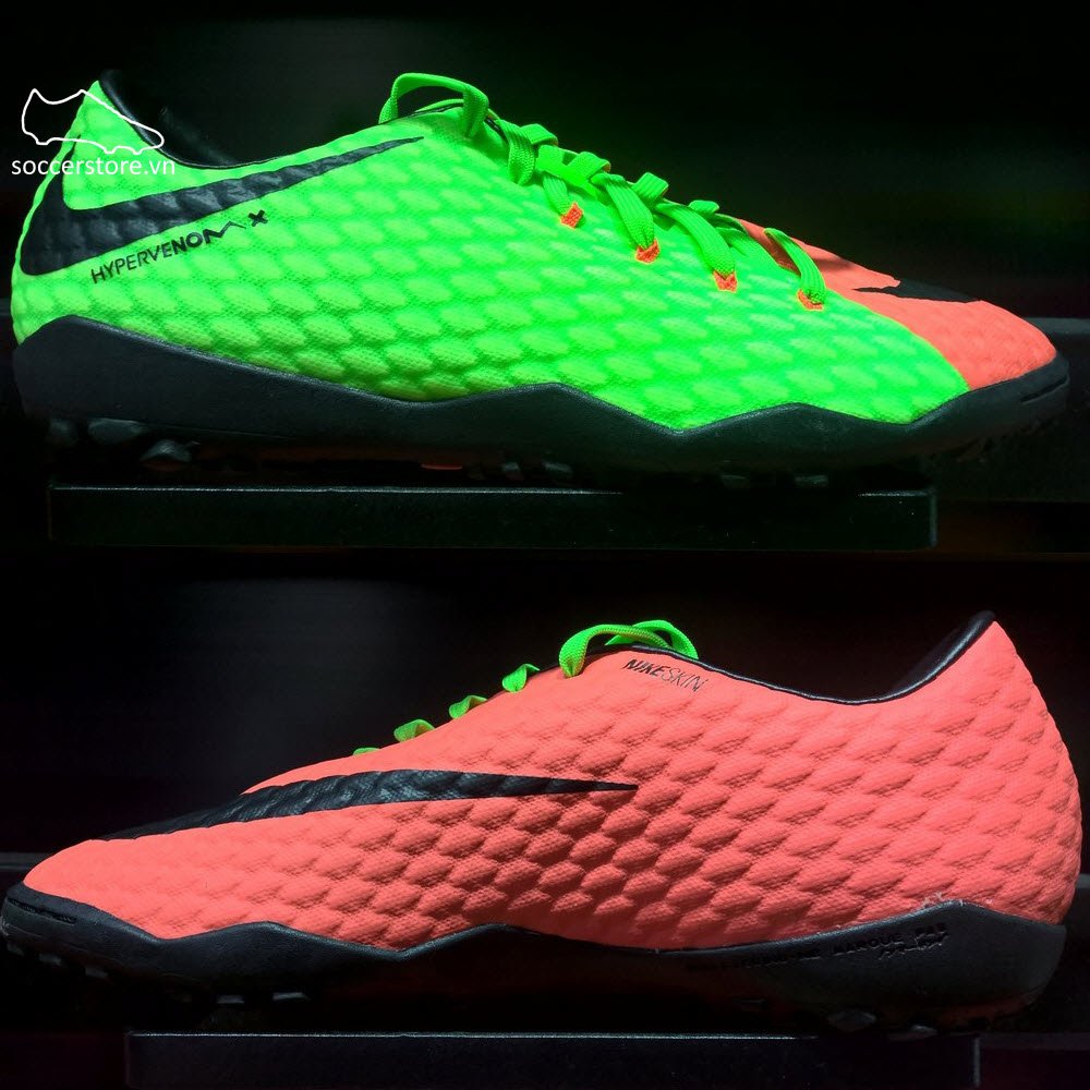 Nike Hypervenom Phelon III TF- Electric Green/ Black/ Hyper Orange 852562-308