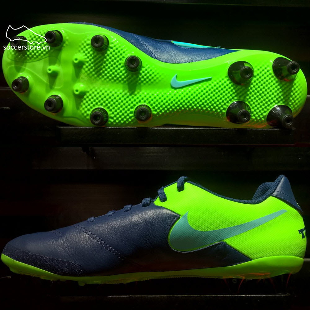Nike Tiempo Genio II AG Pro- Coastal Blue/ Polarized Blue/ Rage Green 844399-443