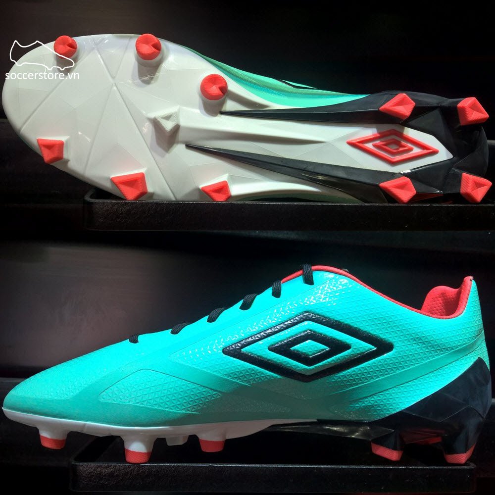 Umbro Velocita II Pro FG/HG- Marine/ Black/ White/ Fiery Coral 81104U-DR4
