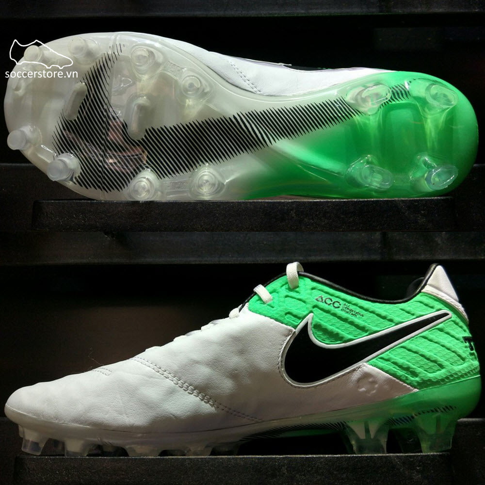Nike Tiempo Legend VI FG - White/ Black/ Electro Green 819177-103