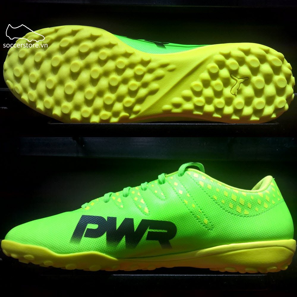 Puma evoPower vigor 4 TF - Green Gecko/ Puma Black/ Safety Yellow