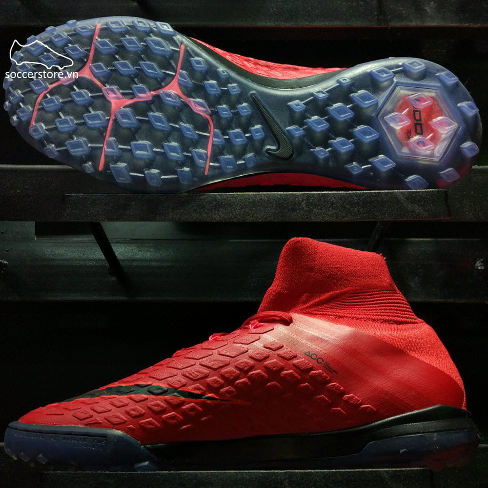 Nike HypervenomX Proximo II DF TF- University Red/ White/ Bright Crimson/ Hyper Crimson 852576-616
