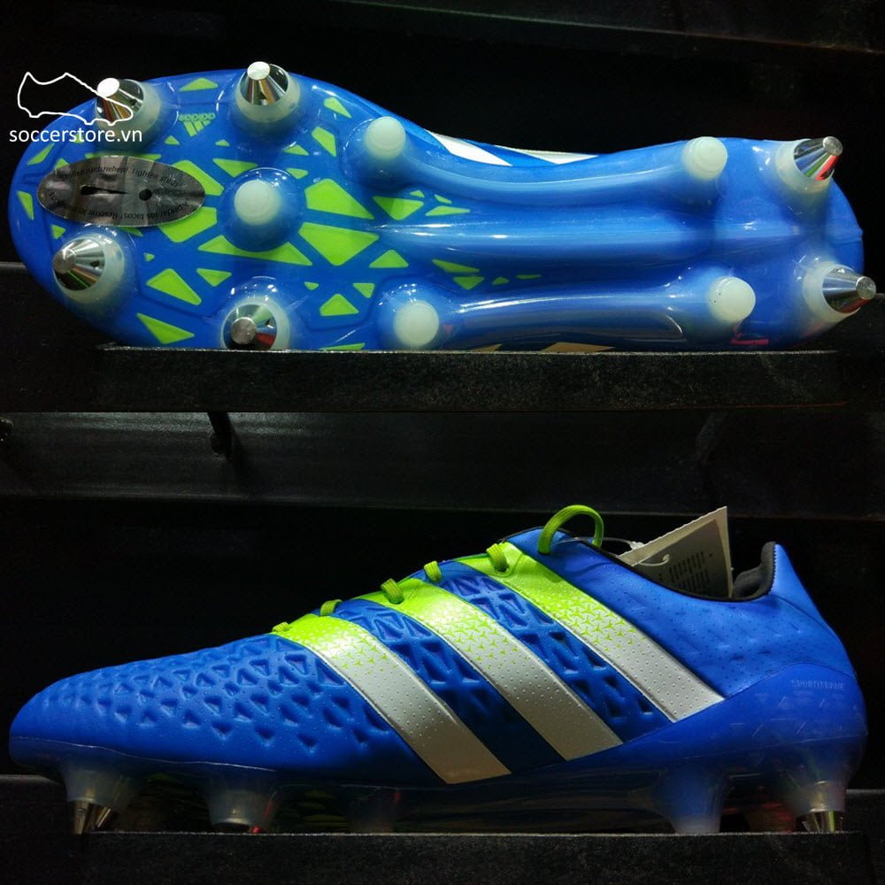 Adidas Ace 16.1 SG- Shock Blue/ Semi Solar Slime/ White S75729