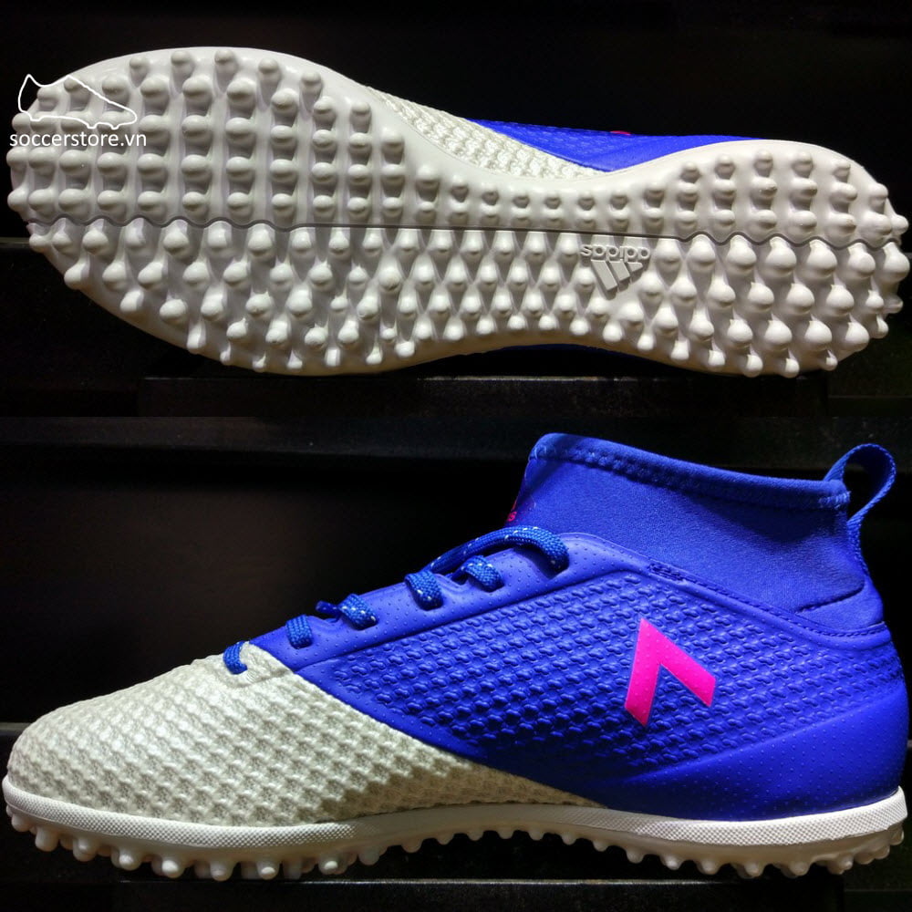 Adidas Ace 17.3 Primemesh TF- White/ Blue BB0862