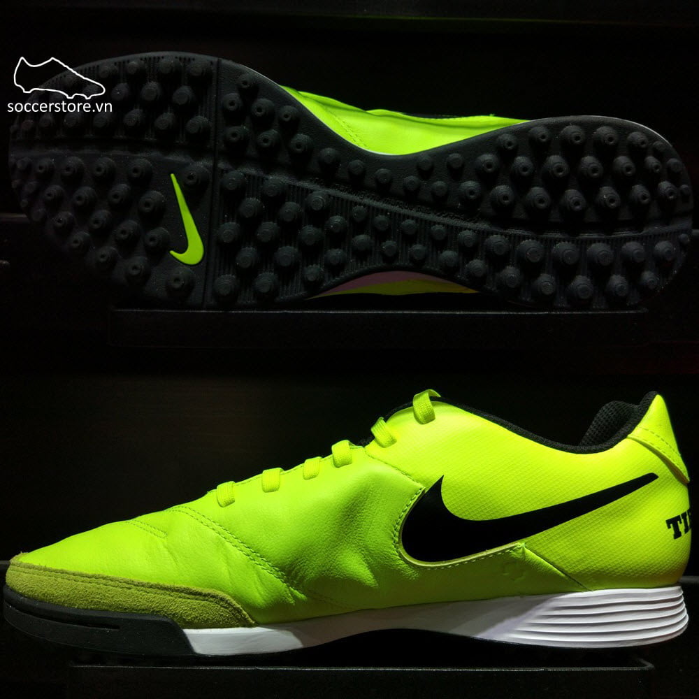 Nike Tiempo Genio II Leather TF- Volt/ Black 819216-707
