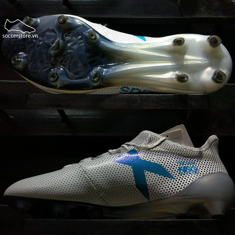 Adidas X 17.1 FG- White/ Energy Blue/ Clear Grey S82285