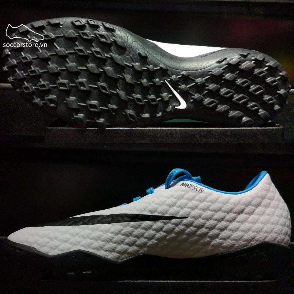 Nike Hypervenom Phelon III TF- White/ Black/ Photo Blue 852562-104