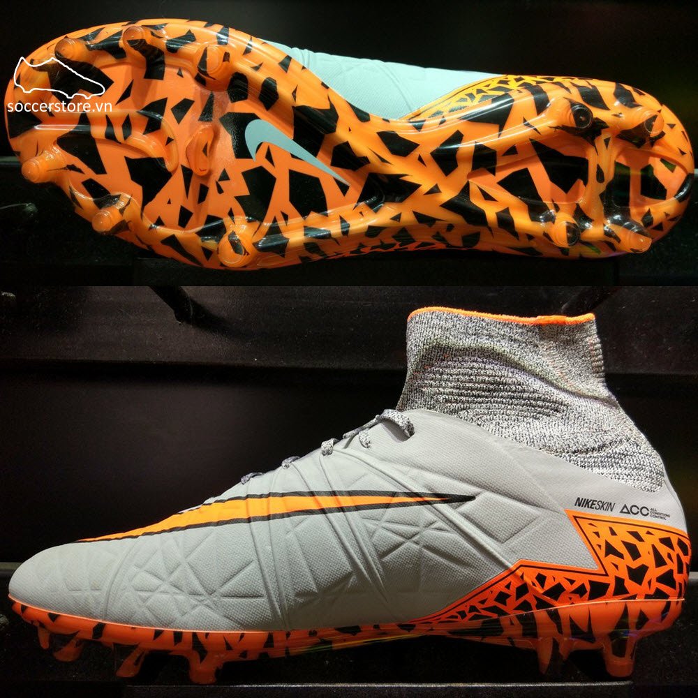 Nike Hypervenom Phantom II FG- Wolf Grey/ Total Orange/ Black 747213-080