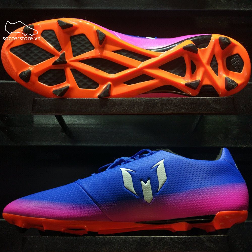 Adidas Messi 16.3 FG/AG- Blue/ White/ Solar Orange BA9021