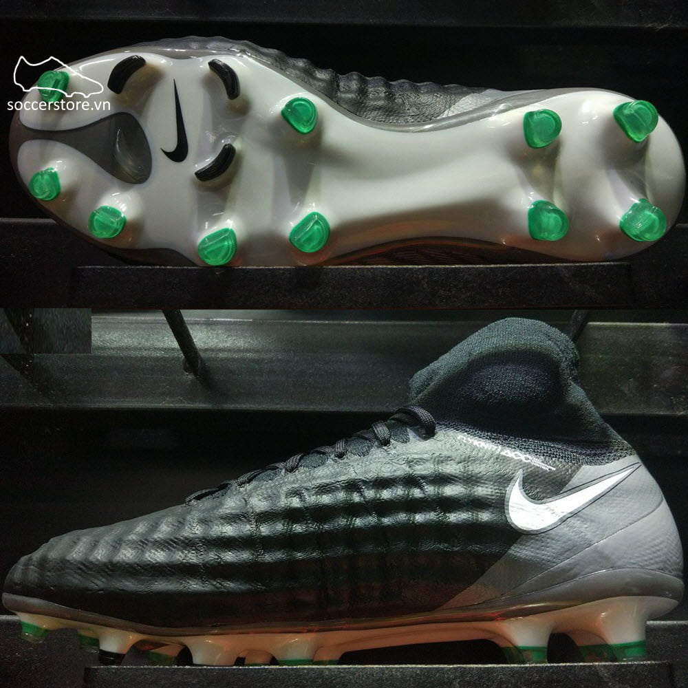 Nike Magista Obra II FG- Black/ White/ Stadium Green 844595-002