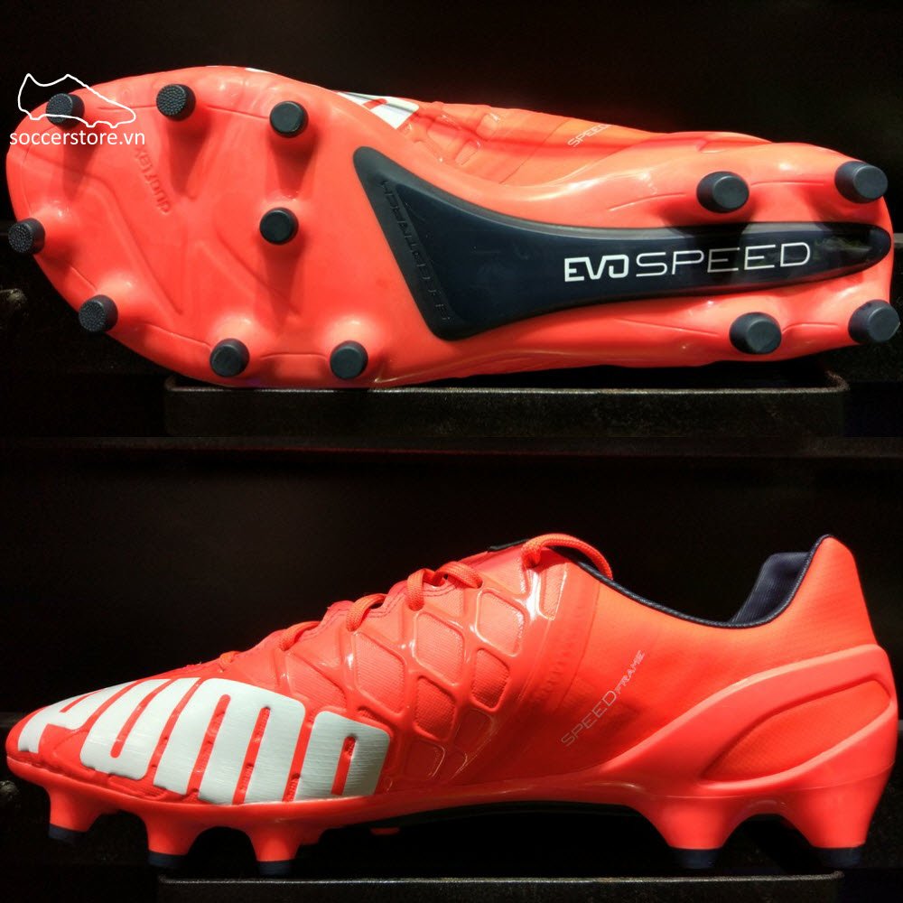 Puma evoSPEED 1.4 FG- Lava Blast/ White/ Total Eclipse 103264-01