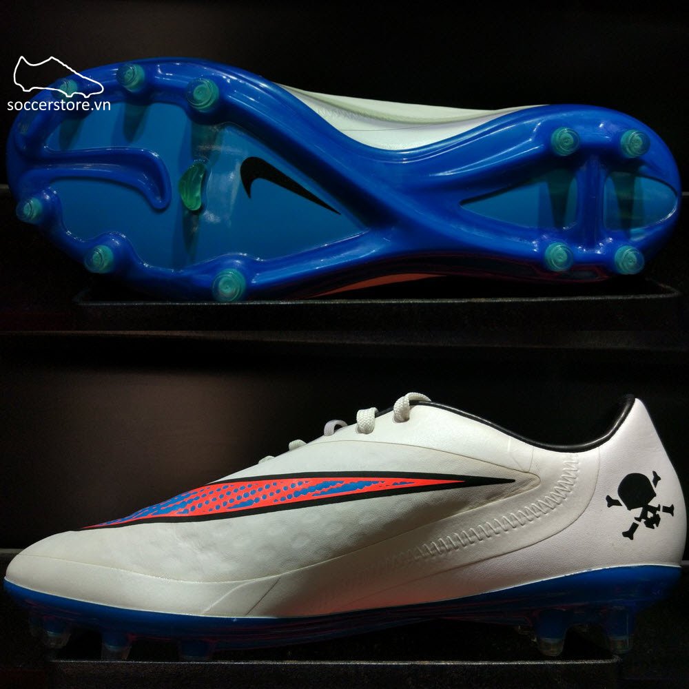 Nike Hypervenom Phatal FG- White/ Blue Lagoon/ Total Crimson/ Black 599075-148
