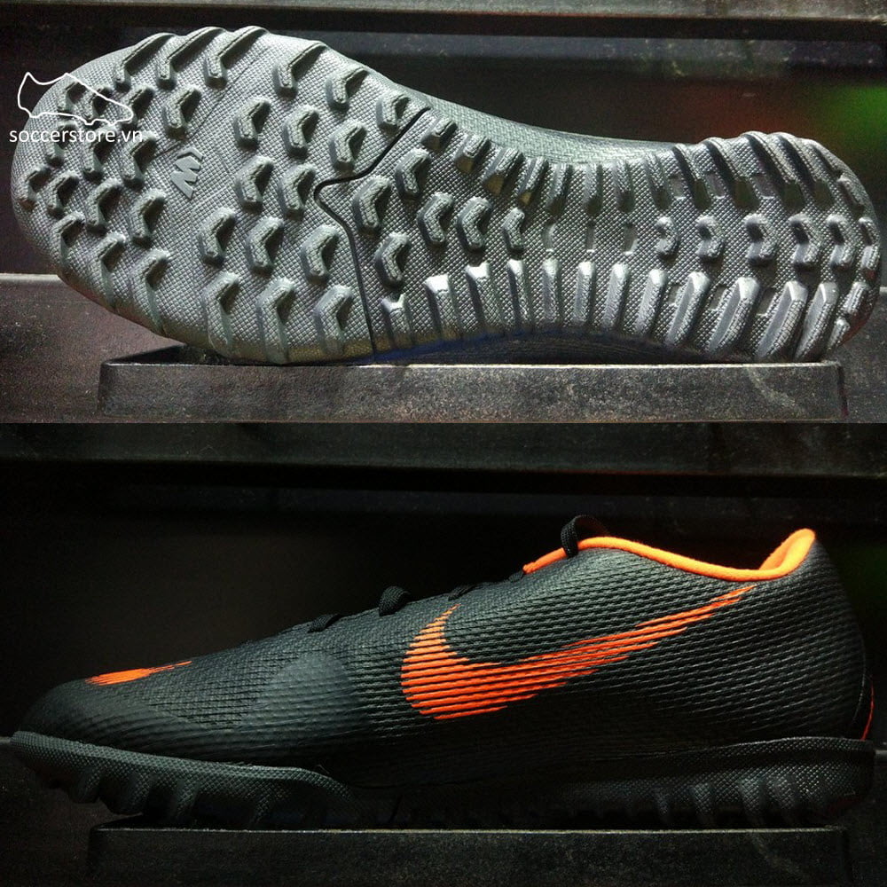 Nike Mercurial VaporX XII Academy TF- Black/ Total Orange/ White AH7384-081