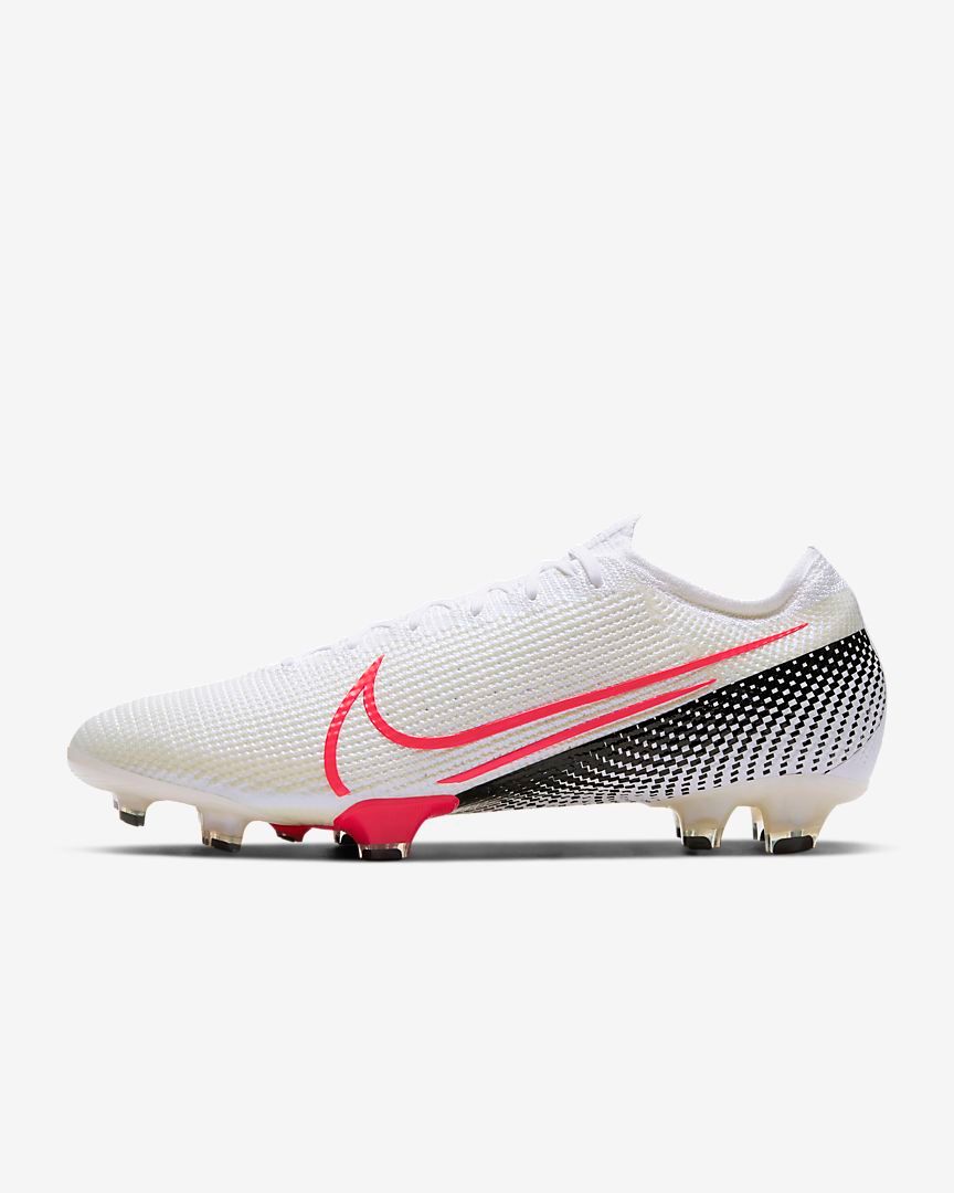 Nike Mercurial Vapor XIII Elite FG- White/ Laser Crimson/ Black AQ4176-160