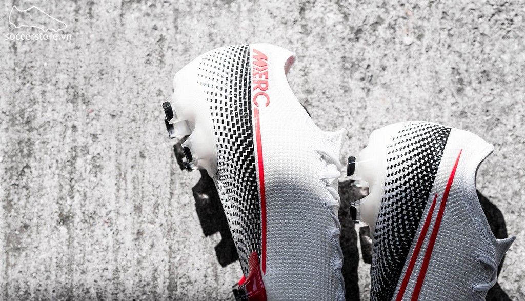 Nike Mercurial Vapor XIII Elite FG- White/ Laser Crimson/ Black AQ4176-160