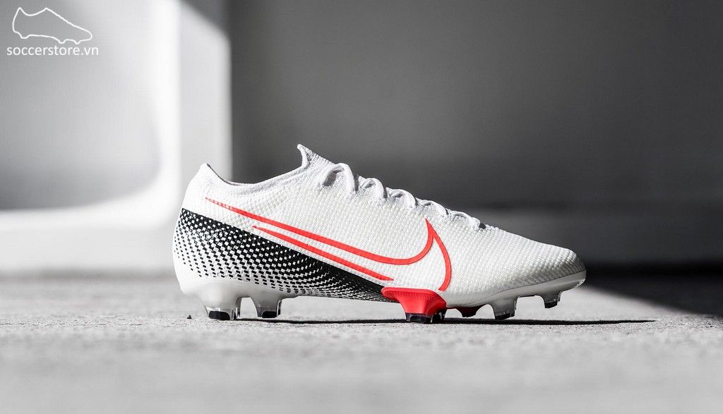 Nike Mercurial Vapor XIII Elite FG- White/ Laser Crimson/ Black AQ4176-160