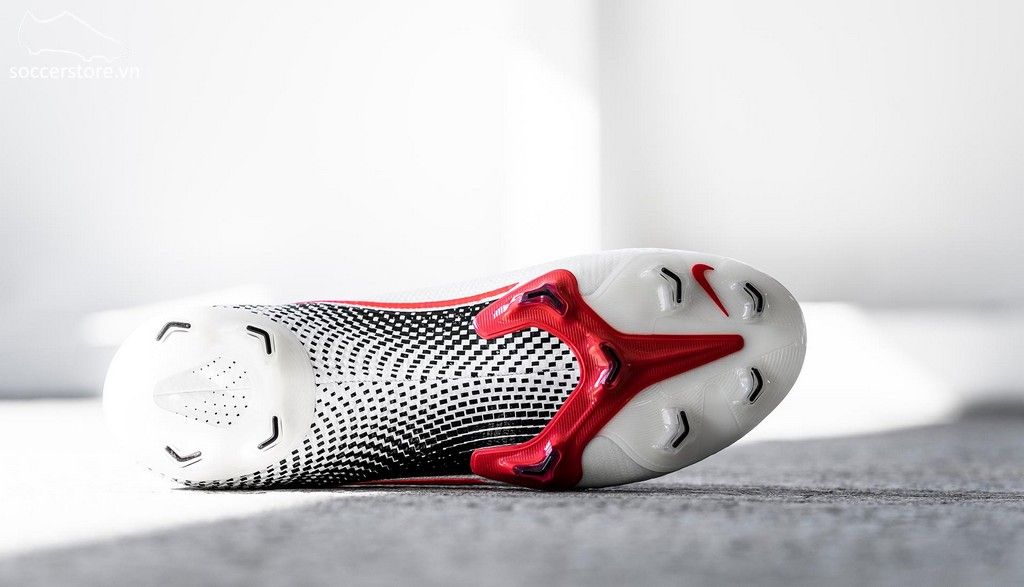 Nike Mercurial Vapor XIII Elite FG- White/ Laser Crimson/ Black AQ4176-160