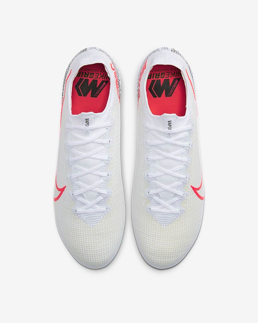 Nike Mercurial Vapor XIII Elite FG- White/ Laser Crimson/ Black AQ4176-160