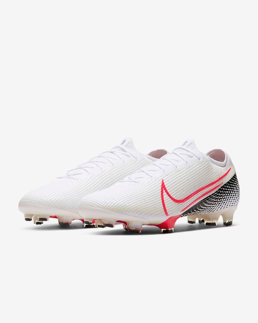 Nike Mercurial Vapor XIII Elite FG- White/ Laser Crimson/ Black AQ4176-160