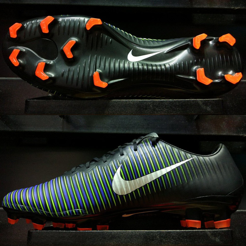 Nike Mercurial Vapor XI FG- Black/ White/ Electric Green 831958-013