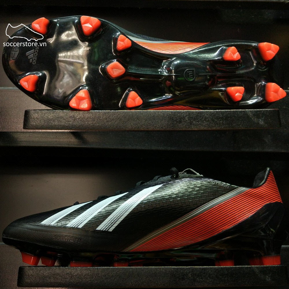 Adidas Adizero F50 TRX FG- Synthetic- Black/ White/ Red Q33849