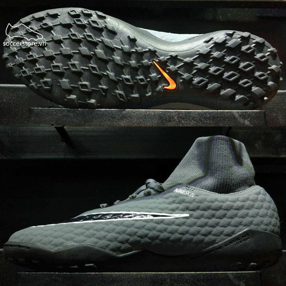 Nike Hypervenom Phantom III Academy DF TF- Dark Grey/ Total Orange/ White AH7276-081