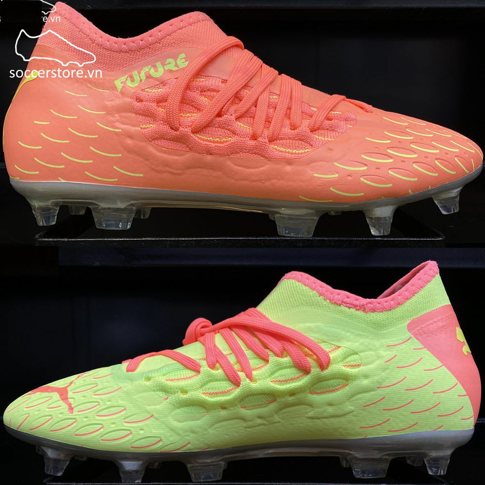 Puma Future 5.3 Netfit FG/AG/MG Rise pack - Energy Peach/ Fizzy Yellow 105936-01