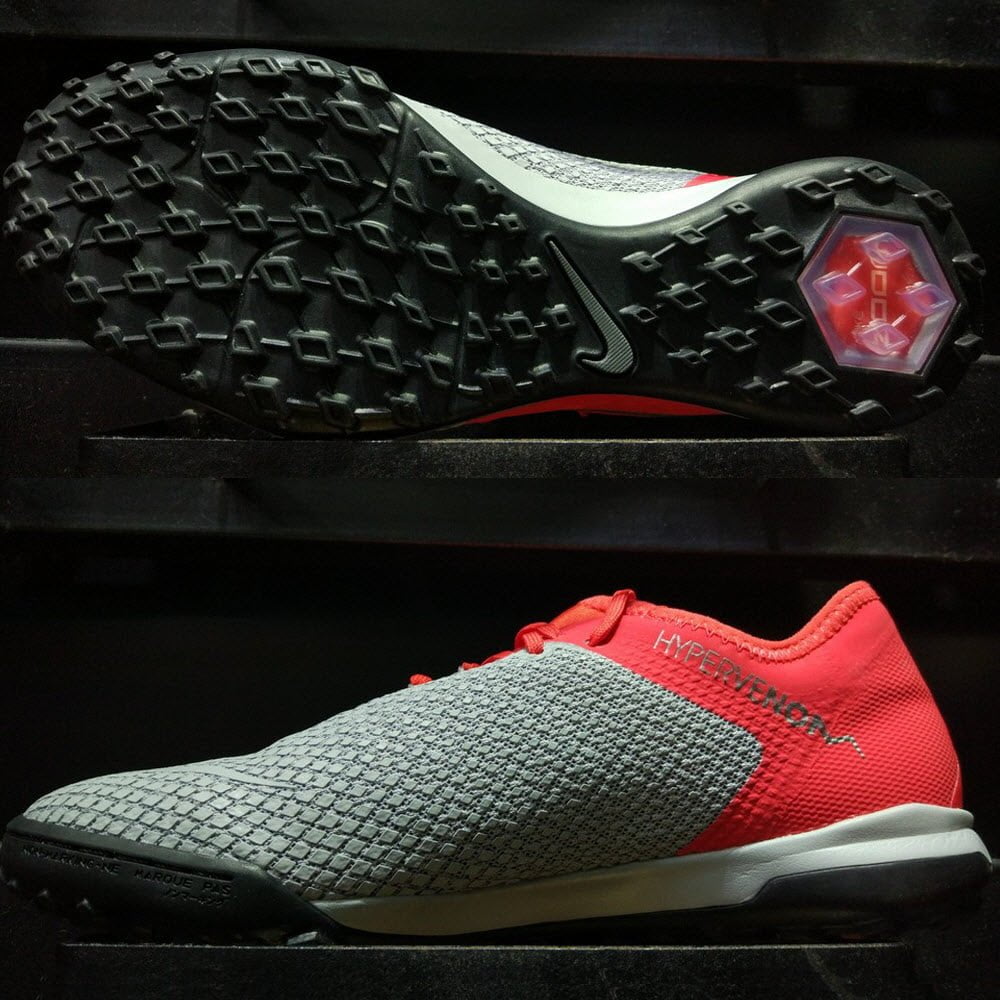 Nike Hypervenom Phantom III Pro TF Zoom- Light Crimson/ Metallic Dark Grey/ Wolf Grey AJ3817-060